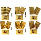 Золотой покер ПВХ Пластиковый пластиковый водонепроницаемый творческий местный тиран золотой металлический парк Кэт -карта Золотая фольга покер