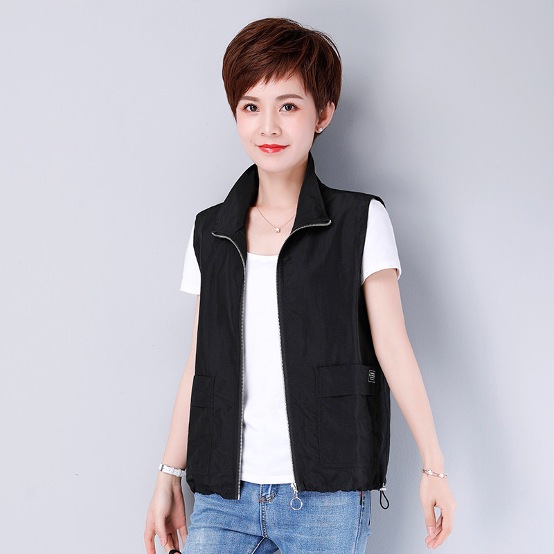 春夏中年外穿单薄户外网眼速干马甲 千千言服饰马夹