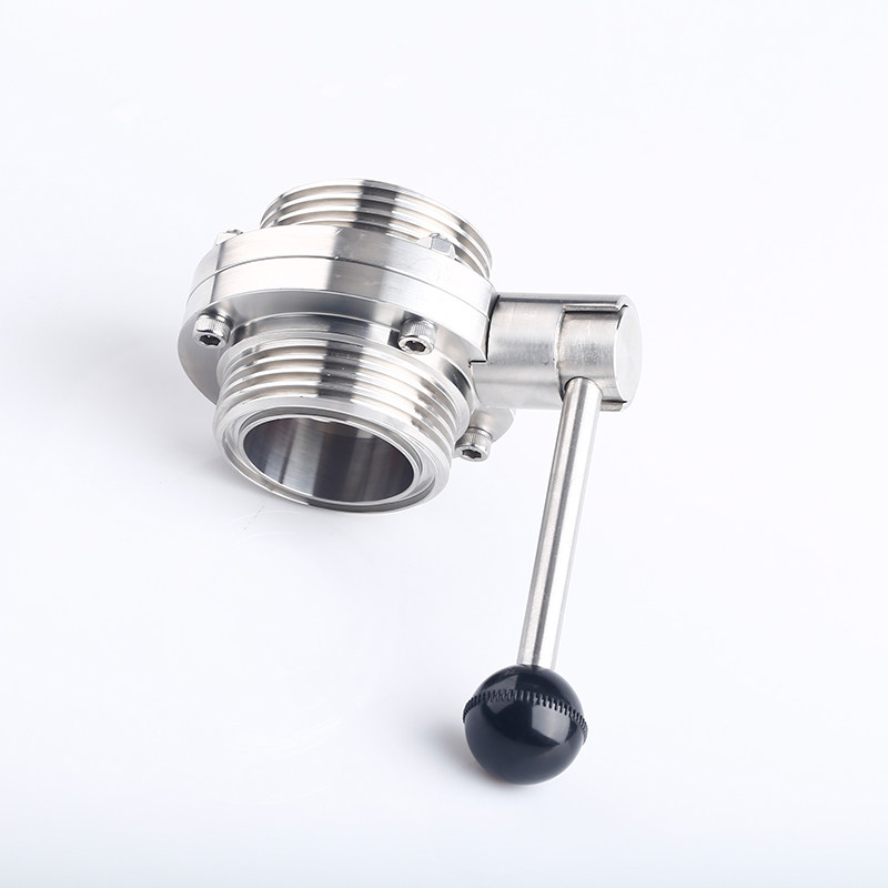 304不锈钢SMS圆螺纹蝶阀卫生级手动T型ISO外螺纹活接头蝶阀38 51,淘宝优惠券,粉丝福利购,淘宝优惠卷