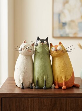 搞怪可爱猫咪桌面摆件乔迁新居礼