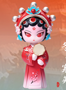 MSKA国潮秦腔花旦盲盒手办摆件
