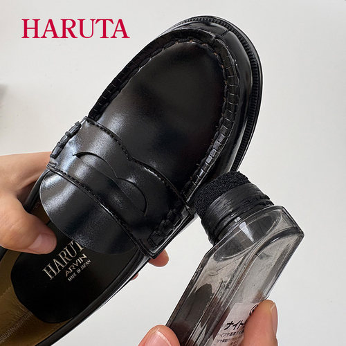 haruta新款日本进口武士真皮鞋油保养鞋油黑棕无色液体带刷头鞋油 - 图1