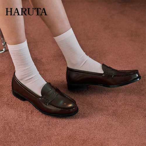 Haruta4514日系学生百搭低跟英伦小皮鞋女jk制服鞋森系天使乐福鞋 - 图2