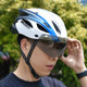 Cycling helmet with visor