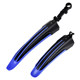 Bicycle fender front and rear extended mud tile baffles