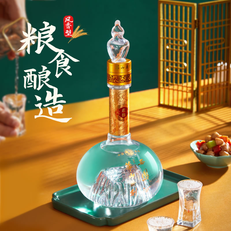 西鳳酒華山論劍柔雅鳳香型52度白酒糧食酒500ml*6瓶整箱_天貓超市_酒類