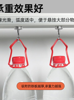 强磁挂钩强力承重免打孔冰箱厨房油烟机吸铁门后无痕墙面磁力粘钩
