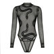 See-through mesh flocked snake print pure lust jumpsuit
