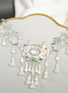 璎珞明制古风项圈青绿色汉服配饰