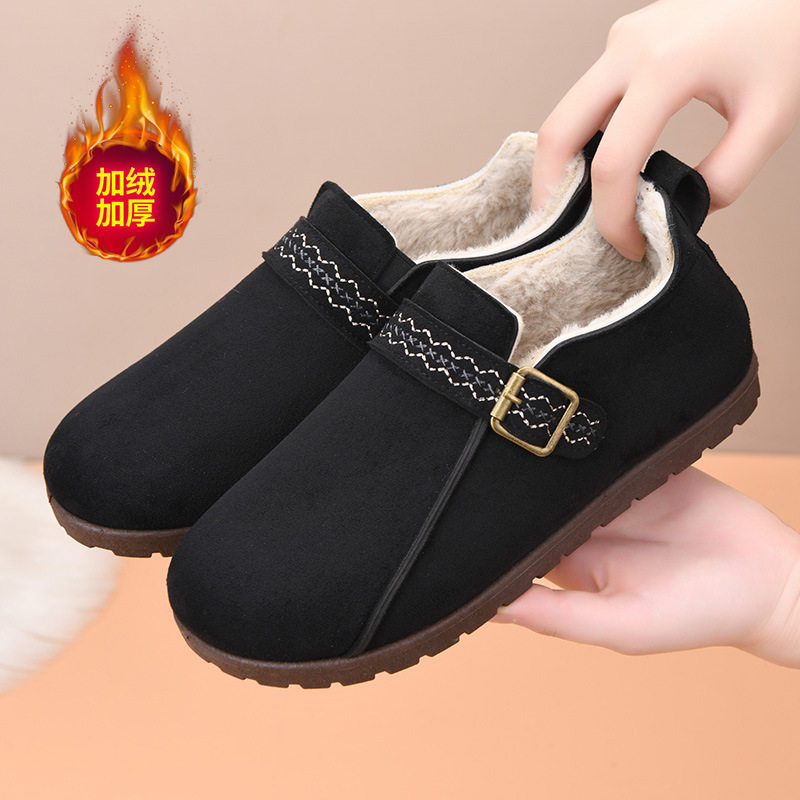 加绒勃肯鞋女2025冬季新款舒适保暖棉鞋复古休闲懒人豆豆鞋,淘宝优惠券,粉丝福利购,淘宝优惠卷