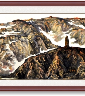 圣地延安国画会议室展厅书房