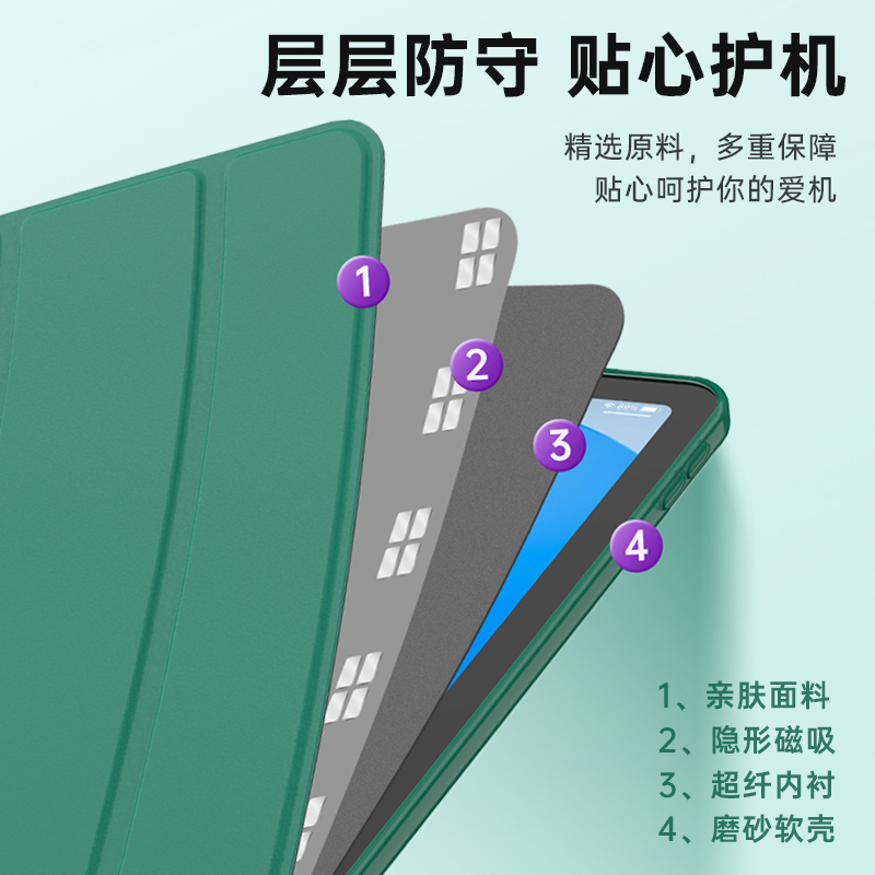 ipadair5硅胶套ipad保护壳iPad10Pro11寸mini6/4air2/3mini54321 - 图1