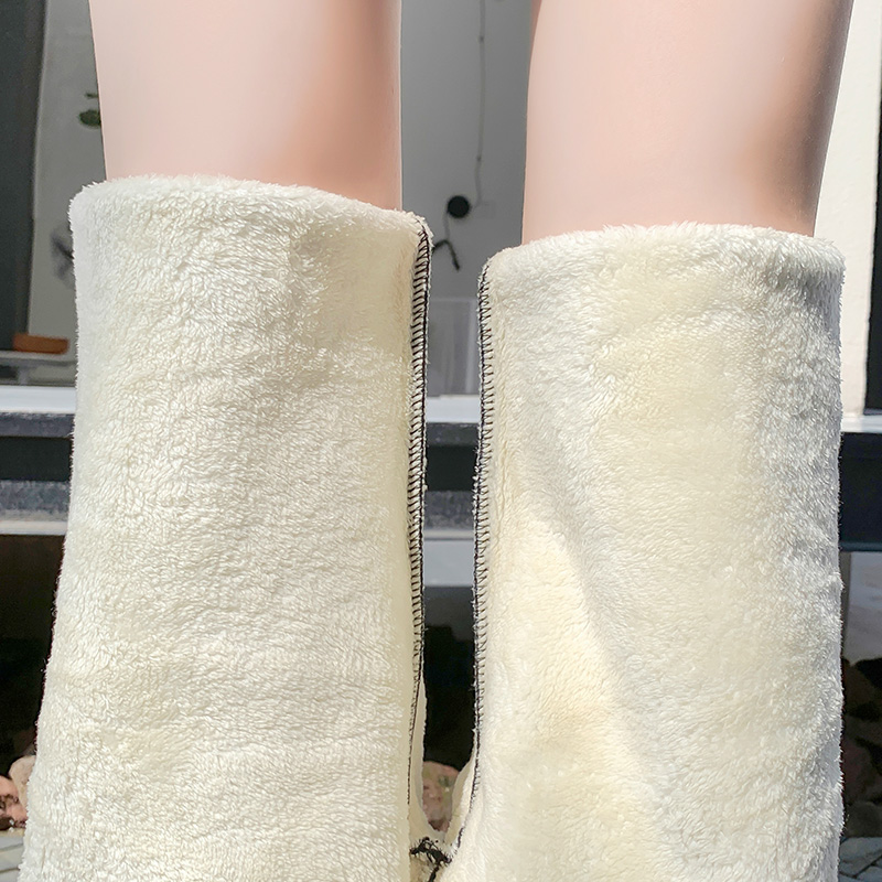 棱楼旗舰店冬季加绒加厚打底裤女外穿冬羊羔绒黑色高腰显瘦保暖一体裤3