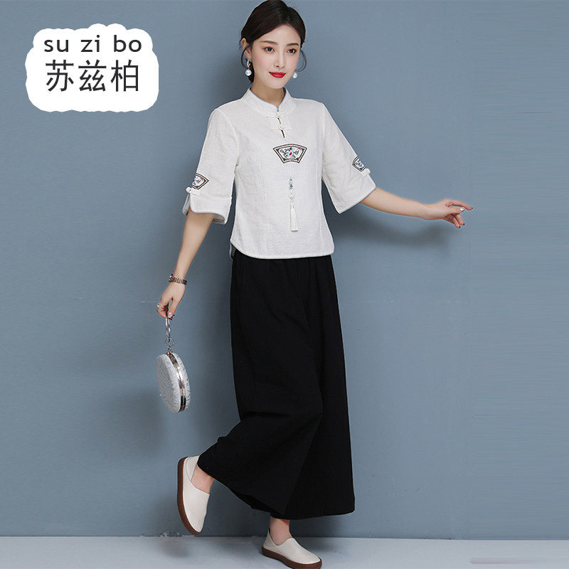 中式唐装瑜伽服禅修服中国风禅意 苏兹柏上衣