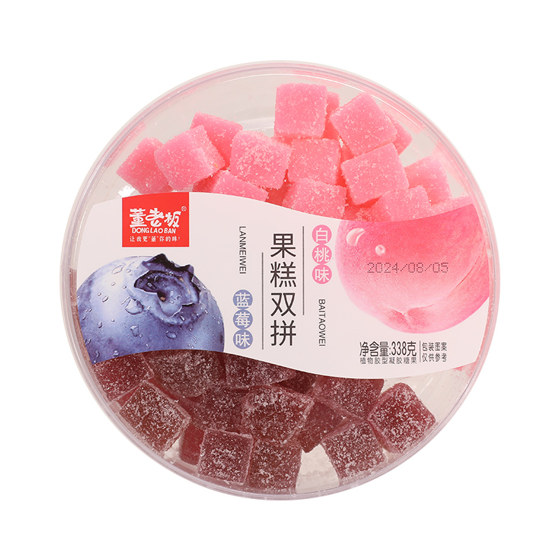 董老板网红泰芒了芒果味榴莲味多个双拼口味软糕软糖盒装糖果零食 - 图0