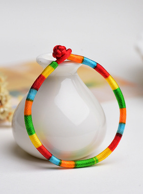 端午节五彩绳手绳女本命年红绳子