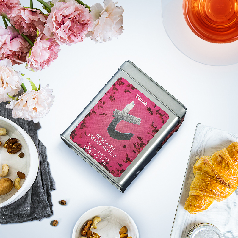 Dilmah迪尔玛t玫瑰花香草味红茶茶叶100g 玫瑰花茶 锡兰红茶 - 图2