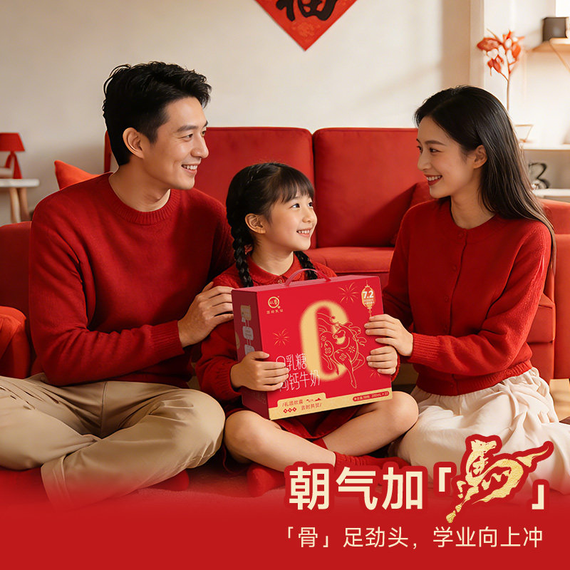 【年货礼盒】认养0乳糖高钙牛奶3.6g蛋白200ml*10盒儿童早餐牛奶