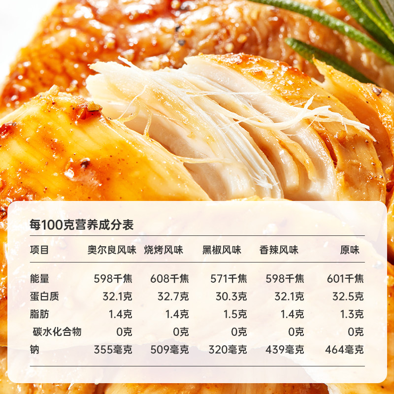 田园主义低脂肪速食健身代餐鸡胸肉 田园主义鸡胸