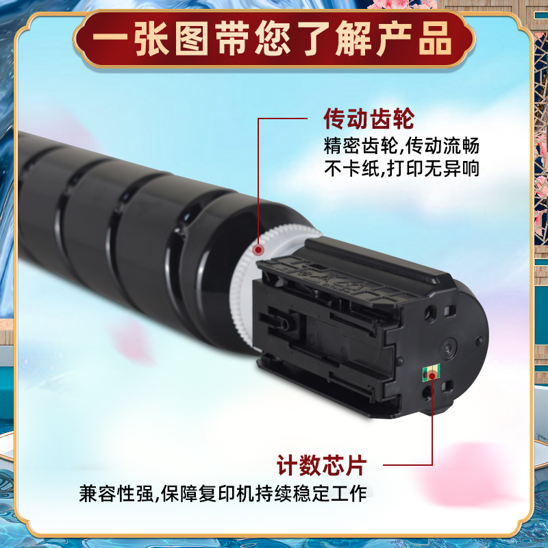 npg88L墨粉盒适用佳能iR彩色ADV数码DX复印机C3922墨盒C3922i粉仓C3926打印C3926i磨合gpr66粉盒C-EXV64四色 - 图1