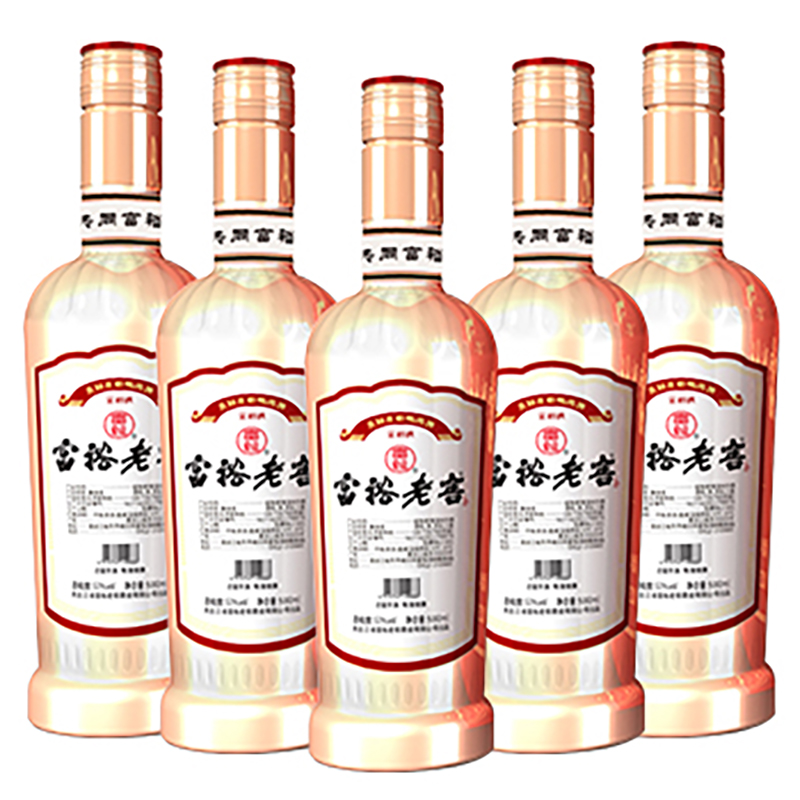 富裕酒金瓶白酒单瓶酱香型53度500ml - 图0