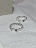Bell custom/nailed sand starburst bubble sweetheart ring s925 silver closed ring anniversary gift for girlfriend