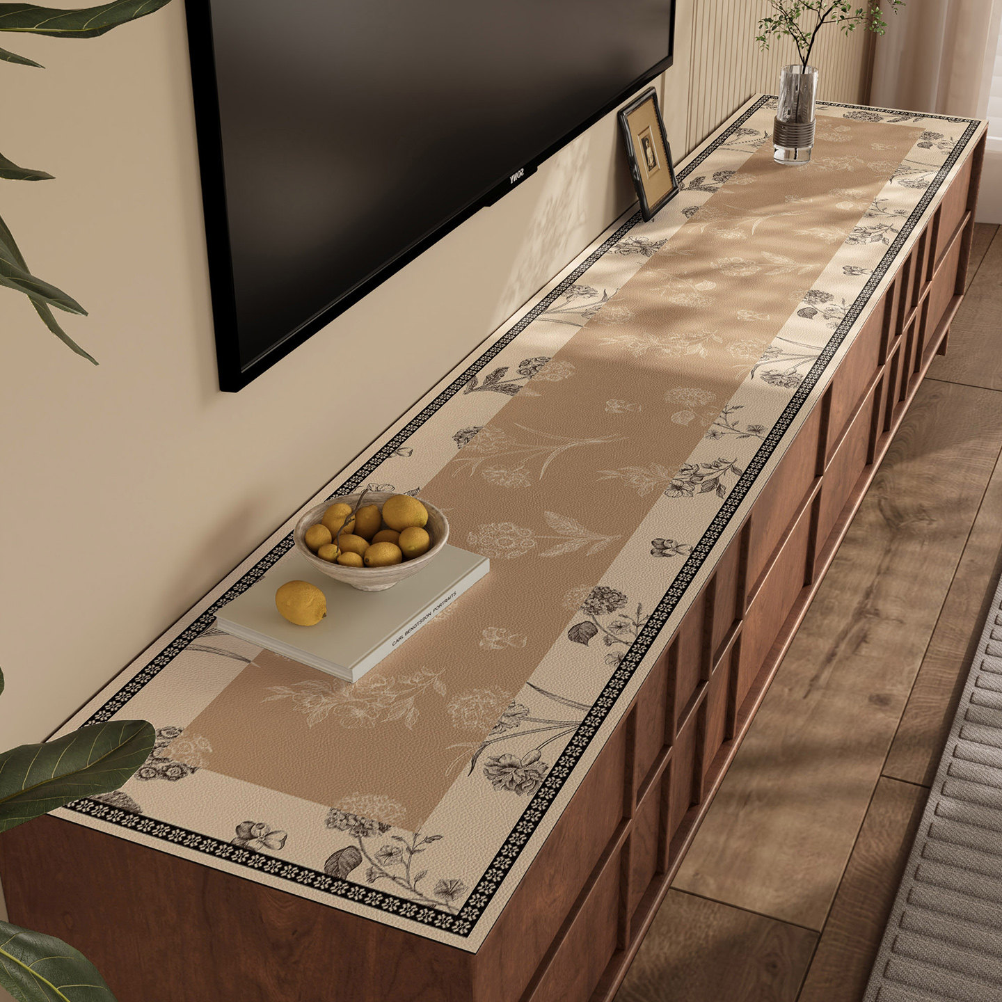 中古风桌垫电视柜台面保护垫防水防油免洗餐边柜玄关鞋柜酒柜垫子,淘宝优惠券,粉丝福利购,淘宝优惠卷