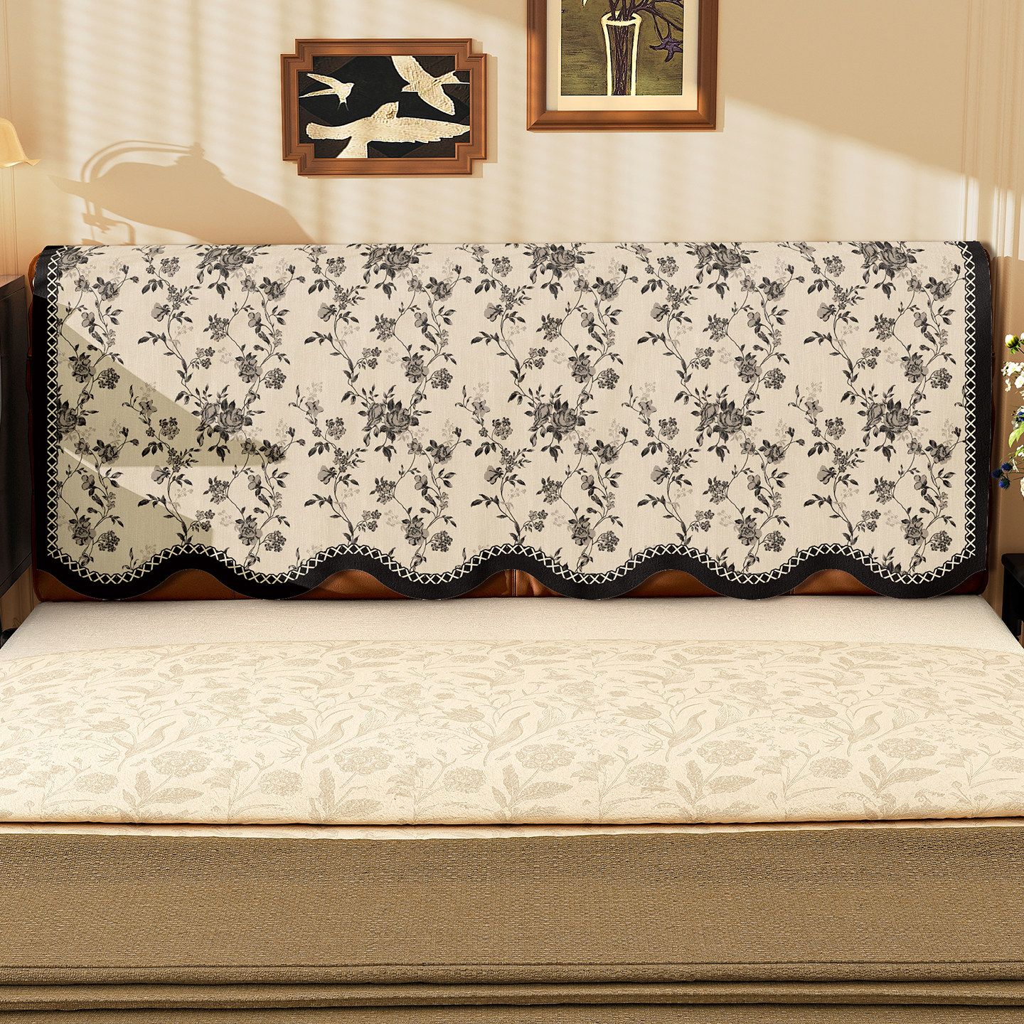 床头靠背盖巾一片式防猫抓2025新款四季通用高级感防尘遮丑神器,淘宝优惠券,粉丝福利购,淘宝优惠卷