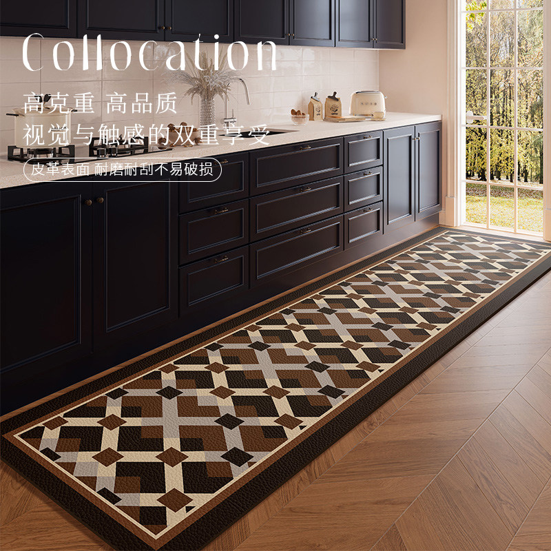 pvc厨房防滑防油地垫专用可擦免洗高端地毯长条耐脏防水家用脚垫,淘宝优惠券,粉丝福利购,淘宝优惠卷