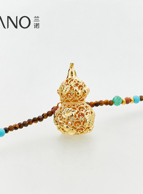 兰诺葫芦吊坠串珠项链女款
