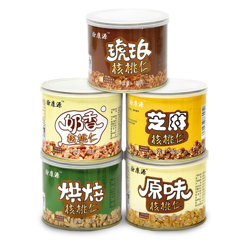 汾康源琥珀核桃仁500g罐装椒盐坚果 汾康源核桃仁