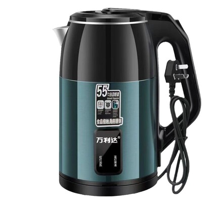 万利达3.0L自动保温电热水壶自动断电家用烧水壶双层彩钢电水壶