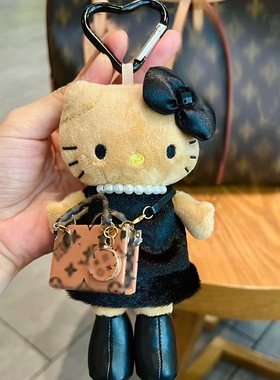 日系helloKitty黑皮长腿挂件挂绳