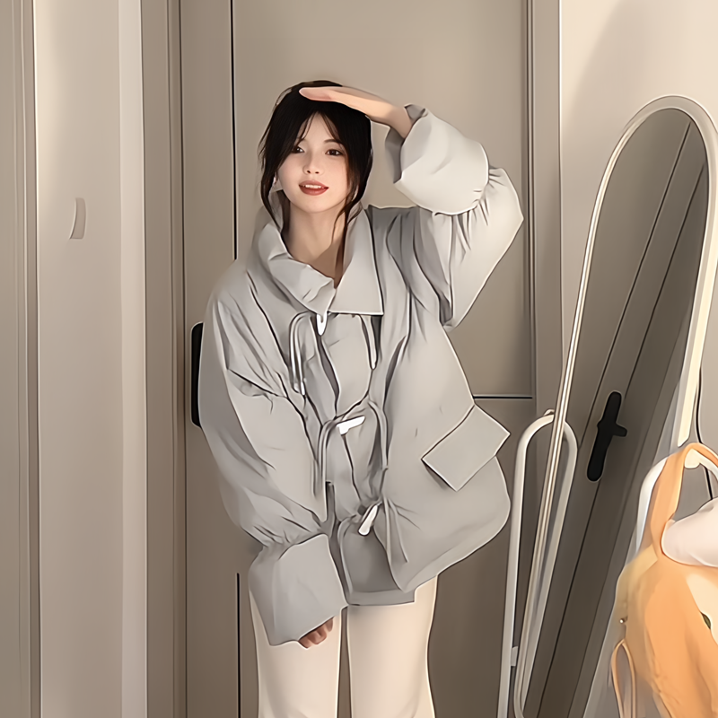 超好看奶呼呼牛角扣短款羽绒棉袄女2025冬季新款小个子加厚面包服,淘宝优惠券,粉丝福利购,淘宝优惠卷