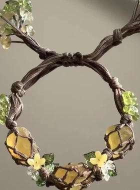 桂花树与生命力macrame水晶原石