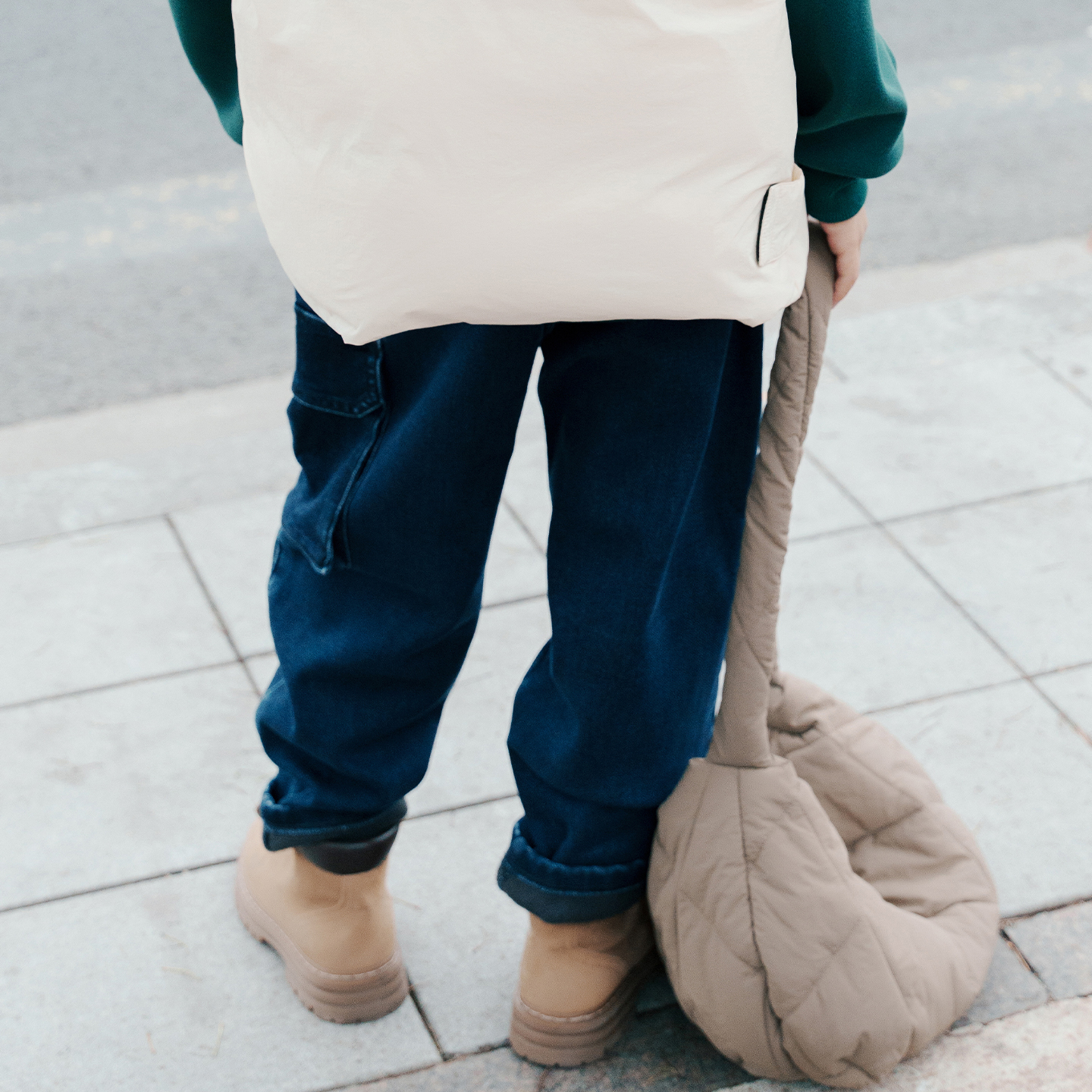 青蛙王子童装男童加绒牛仔裤冬季新款儿童冬装加厚保暖休闲长裤 - 图1