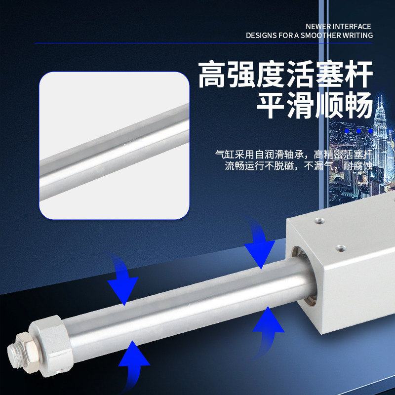 SMC型RMS磁耦式无杆气缸带导轨6/10/15/20/25/32/40/50/63100-200,淘宝优惠券,粉丝福利购,淘宝优惠卷