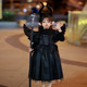 Halloween children's costume black wing dress