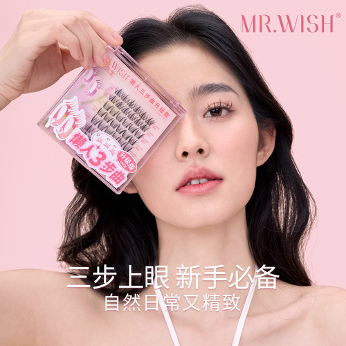 心愿先生懒人三步曲升级款ABA假睫毛自然免胶太阳花新手眼睫毛 - 图0