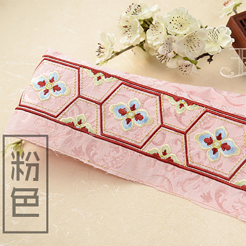 玉猫小阁原创梅花团花唐风复原汉服齐腰裙头绣花织带花边衣缘领边,淘宝优惠券,粉丝福利购,淘宝优惠卷