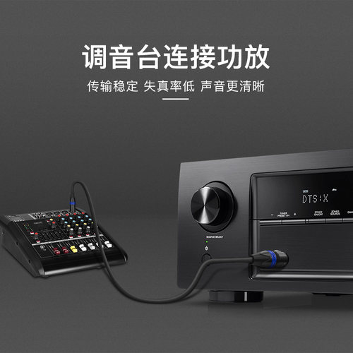 秋叶原三芯卡农线公对母双卡侬音频线电容麦克风xlr平衡连接线 - 图0