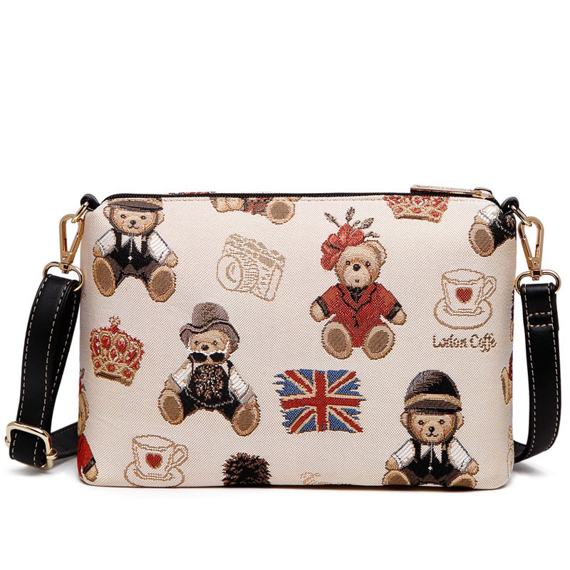 小熊依恋女2019新款时尚百搭单肩包 pjev女士包袋