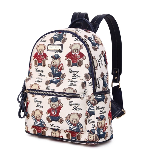 Рюкзак, брендовая универсальная модная трендовая сумка через плечо, с медвежатами