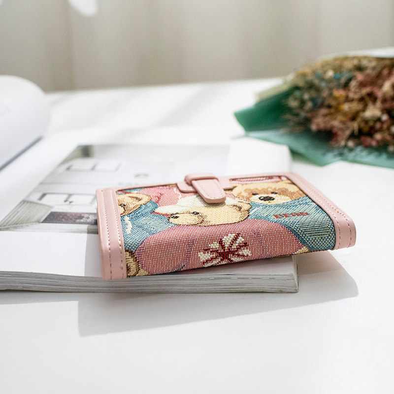 小熊依恋新款小众设计女士零钱包 pjev钱包