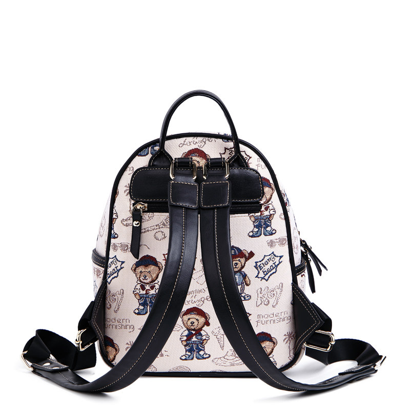 小熊依恋女2020新款时尚可爱双肩包 pjev双肩背包