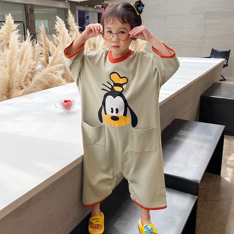 女童连体长袖纯棉2021年新款睡裙 冉影睡衣/家居服套装