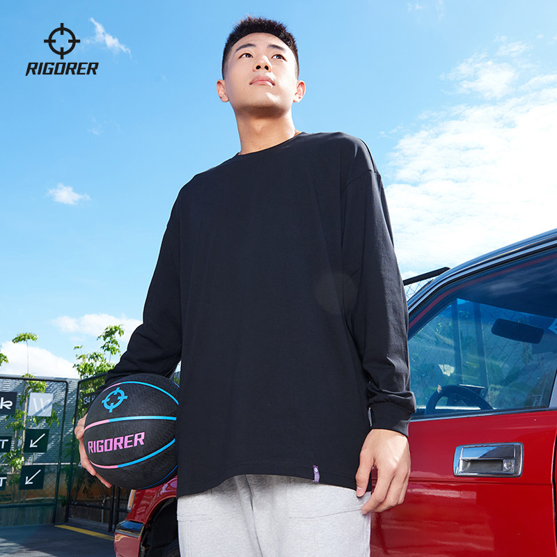 准者长袖纯棉t恤春夏内搭美式套头圆领休闲纯色宽松上衣打底衫女,淘宝优惠券,粉丝福利购,淘宝优惠卷