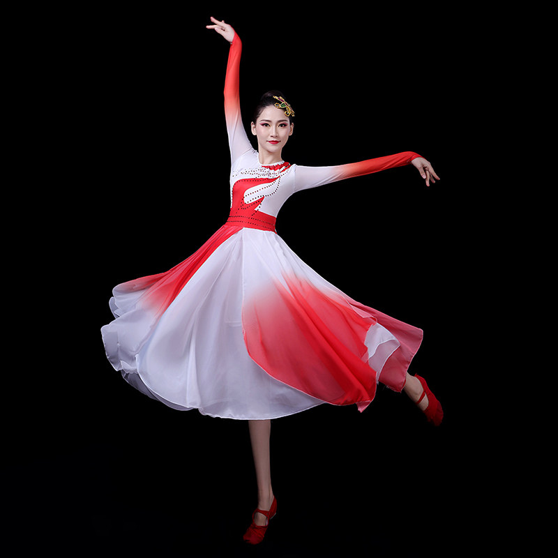 古典舞女飘逸中国风民族现代演出服 风淑缦民族服装/舞台装