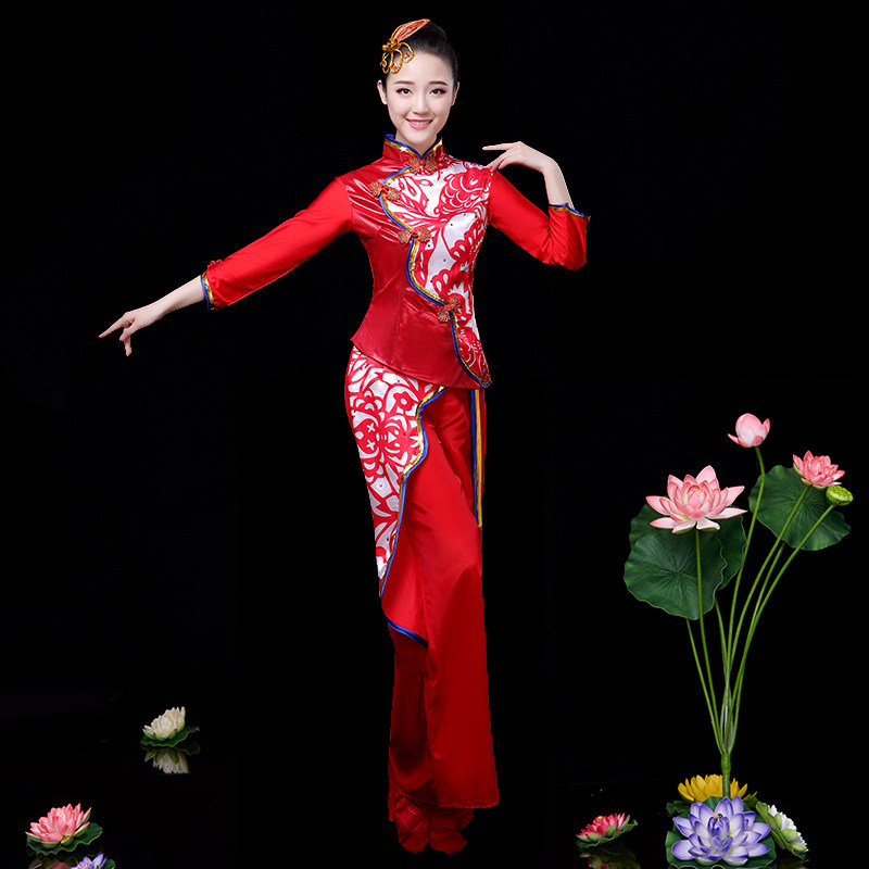 2020年新款女套装扇子舞灯笼秧歌服 风淑缦民族服装/舞台装