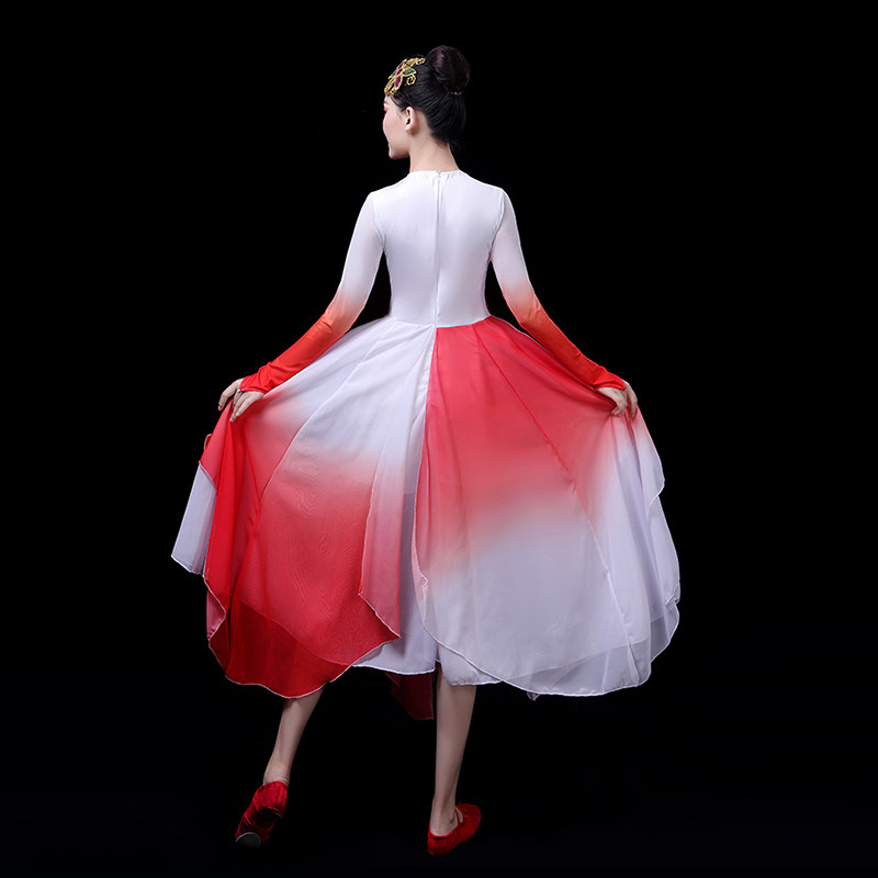 古典舞女飘逸中国风民族现代演出服 风淑缦民族服装/舞台装